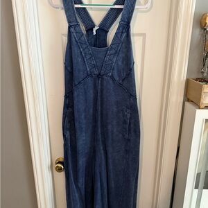 Anthropology Daily Practice Stylish Blue Jumpsuit size M